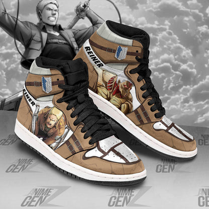 Attack On Titan JD Sneakers Reiner Braun Custom Anime Shoes
