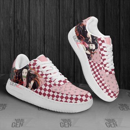 Demon Slayer Nezuko symbol Air Sneakers Custom Anime Shoes