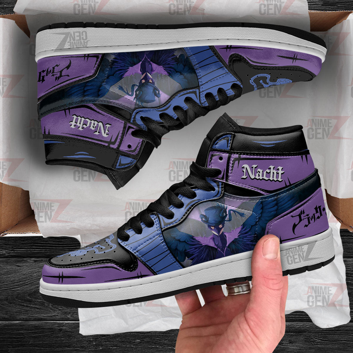 Black Clover Nacht Faust JD Sneakers Custom Anime Shoes