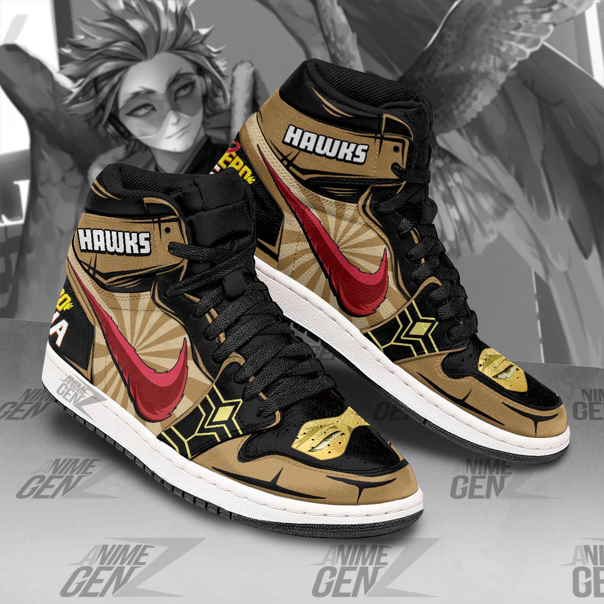 BNHA Keigo Takami JD Sneakers Custom Anime My Hero Academia Shoes