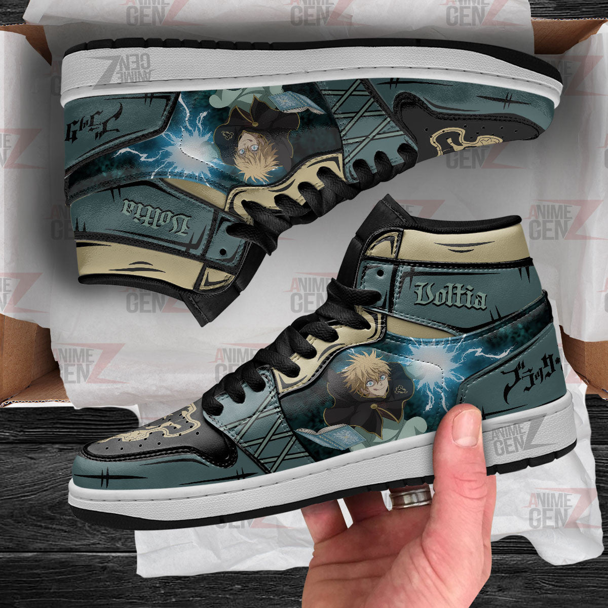 Black Clover Luck Voltia JD Sneakers Custom Anime Shoes