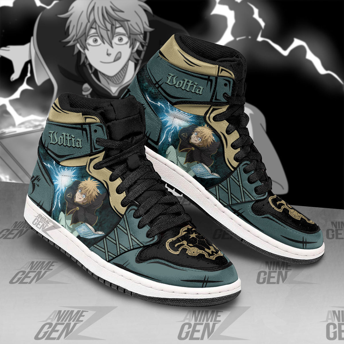 Black Clover Luck Voltia JD Sneakers Custom Anime Shoes