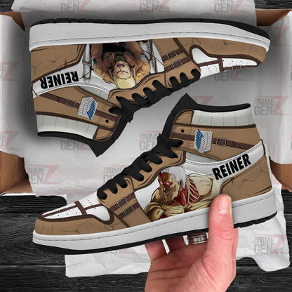 Attack On Titan JD Sneakers Reiner Braun Custom Anime Shoes