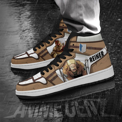 Attack On Titan JD Sneakers Reiner Braun Custom Anime Shoes