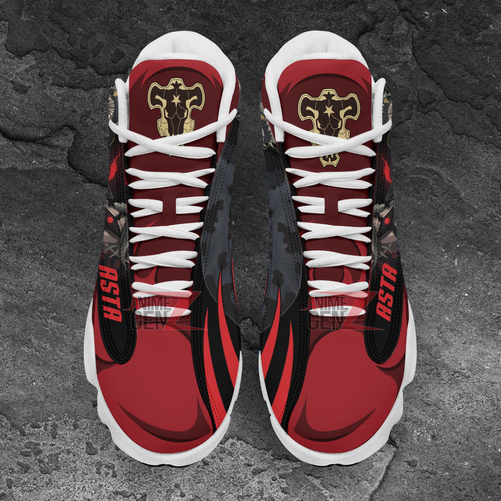 Black Clover Asta Air Jordan 13 Sneakers Custom Anime Shoes