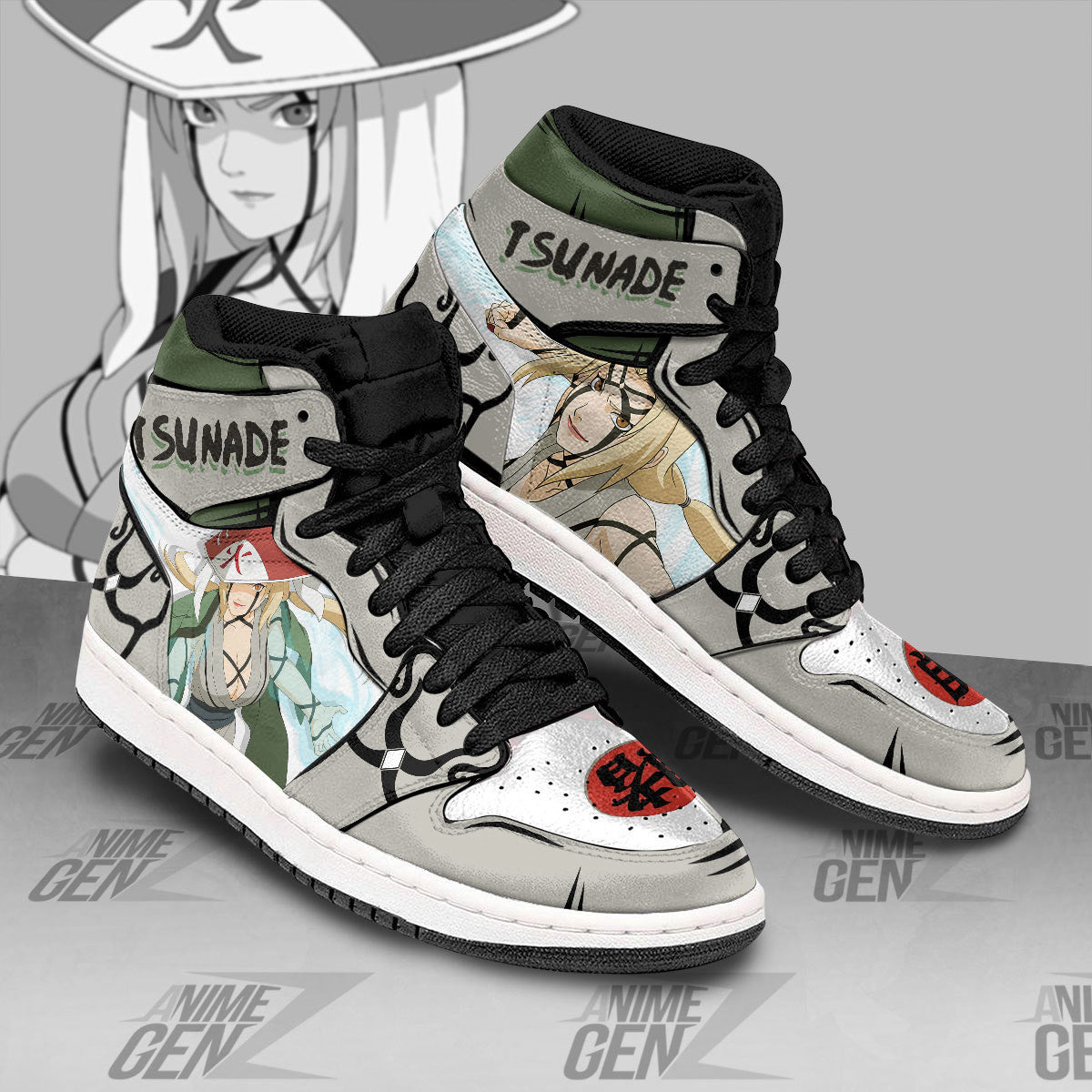 Naruto Tsunade JD Sneakers Tsunade 100 Healing Seal Custom Anime Shoes
