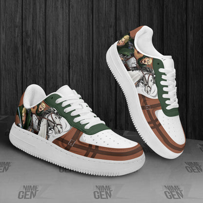 Attack On Titan Erwin Smith Air Sneakers Custom Anime Shoes