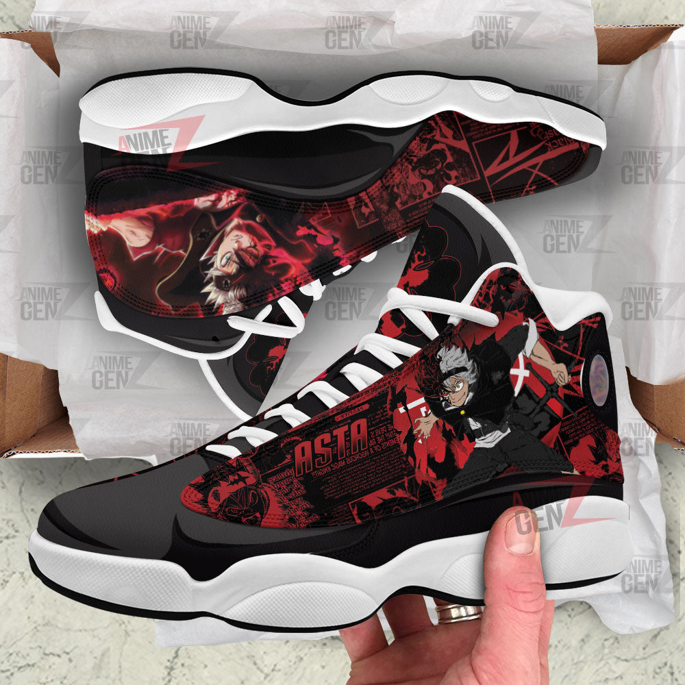 Black Clover Asta Air Jordan 13 Sneakers Custom Anime Shoes