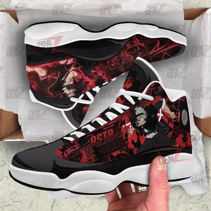 Black Clover Asta Air Jordan 13 Sneakers Custom Anime Shoes