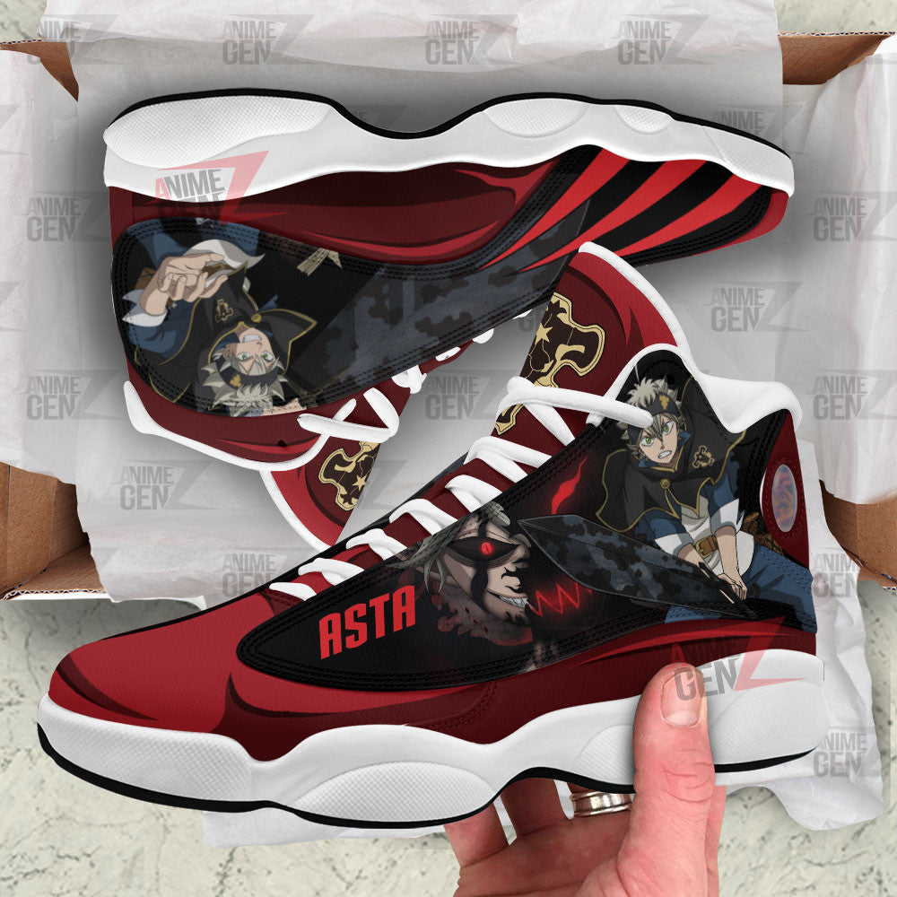 Black Clover Asta Air Jordan 13 Sneakers Custom Anime Shoes