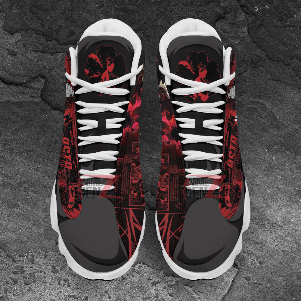 Black Clover Asta Air Jordan 13 Sneakers Custom Anime Shoes