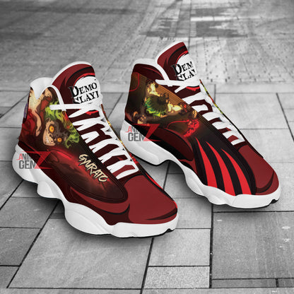 Demon Slayers Gyutaro Air Jordan 13 Custom Anime Shoes