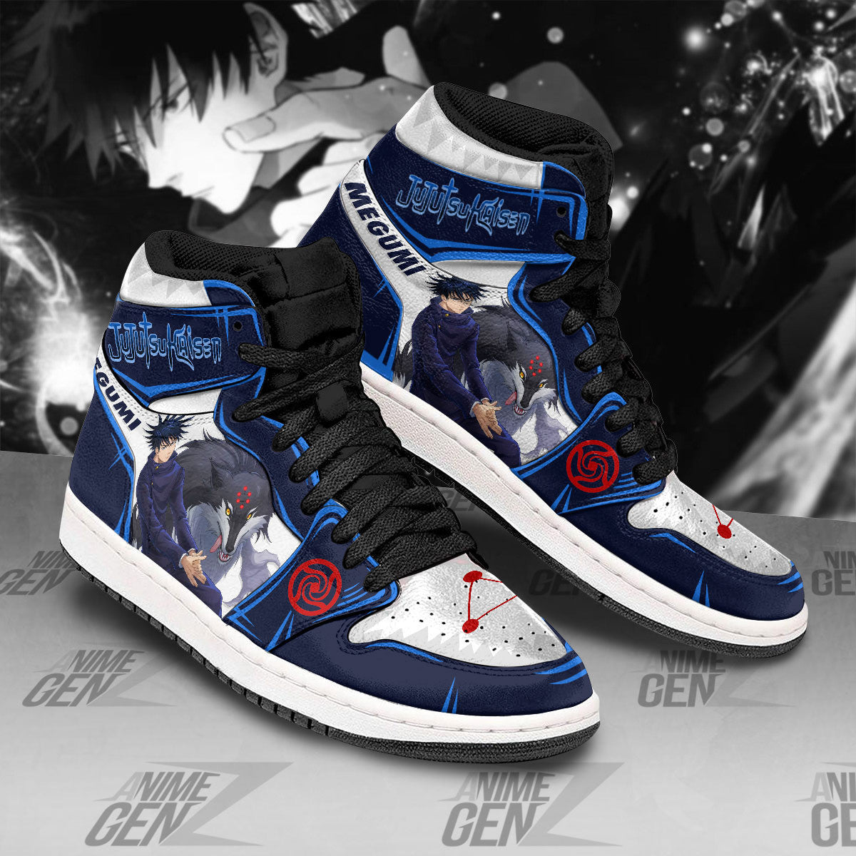 Jujutsu Kaisen JD Sneakers Megumi Fushiguro Custom Anime Shoes