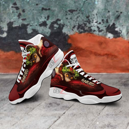 Demon Slayers Gyutaro Air Jordan 13 Custom Anime Shoes