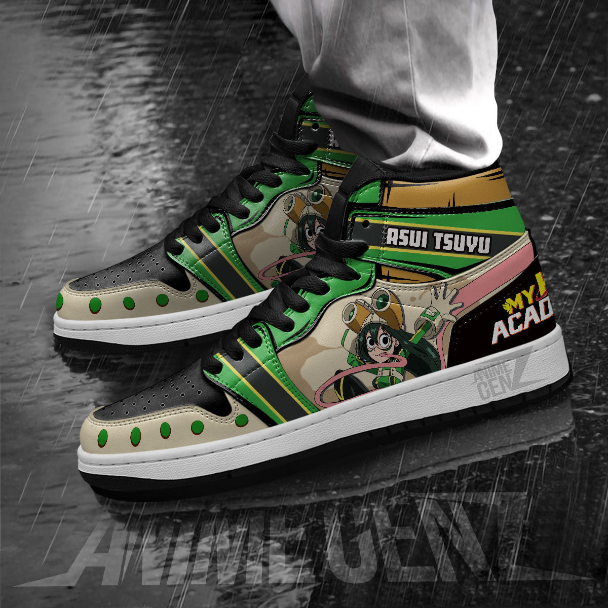Asui Tsuyu JD Sneakers Custom Anime My Hero Academia Shoes