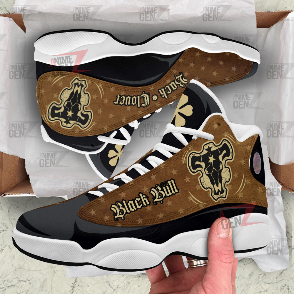 Back Clover Black Bull Air Jordan 13 Custom Anime Shoes