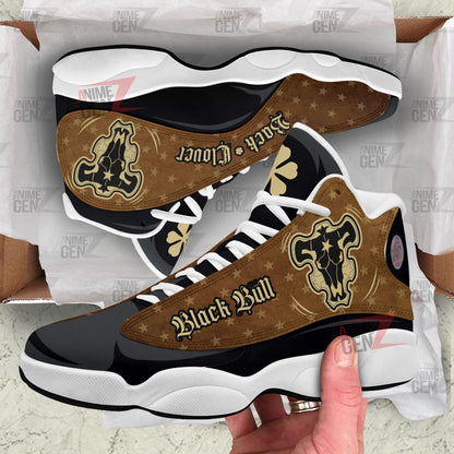 Back Clover Black Bull Air Jordan 13 Custom Anime Shoes