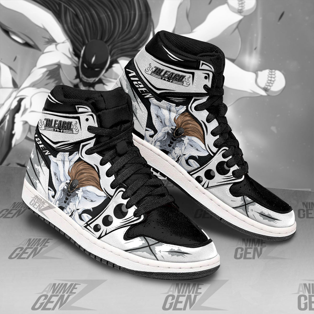 Bleach Aizen Sosuke JD Sneakers Custom Anime Shoes