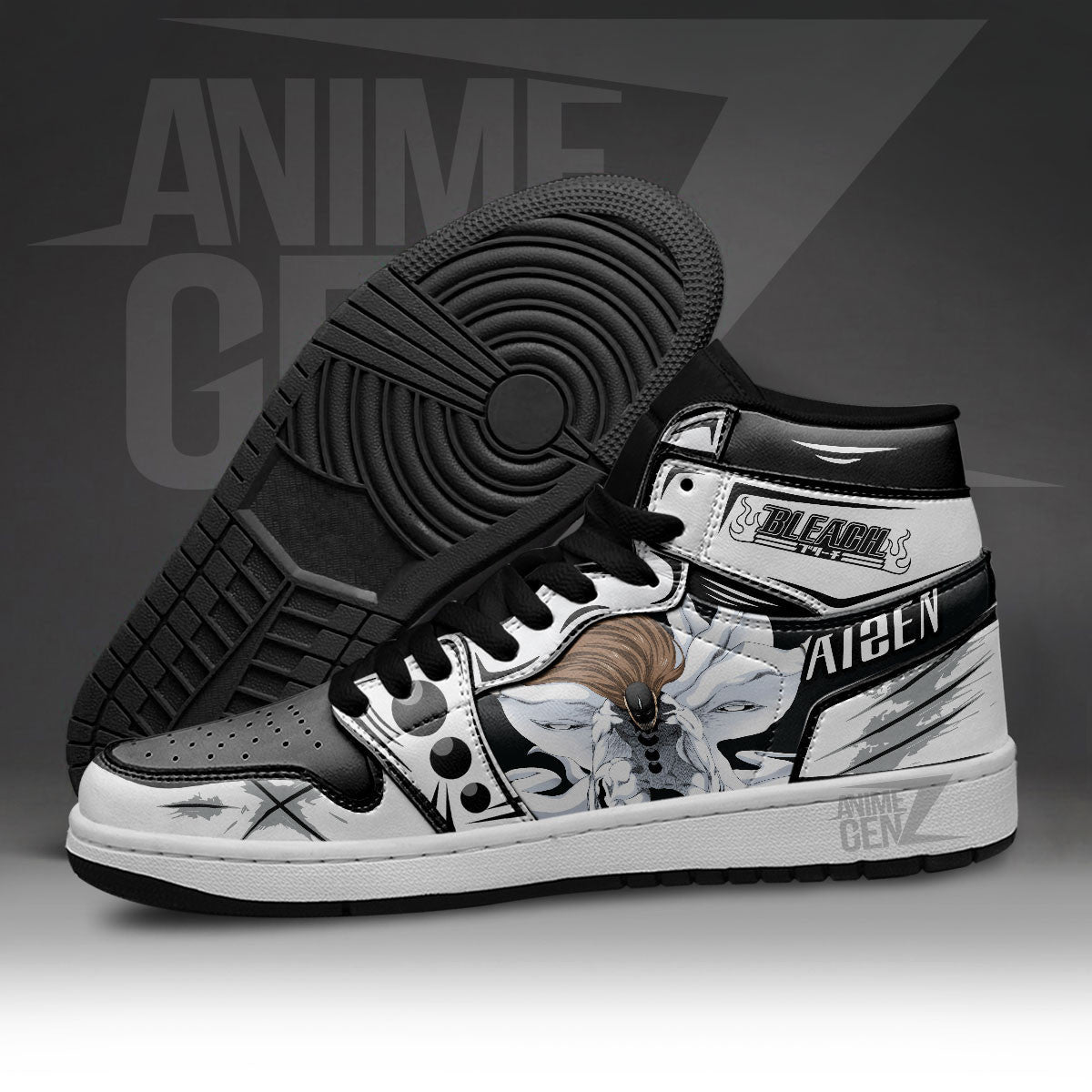 Bleach Aizen Sosuke JD Sneakers Custom Anime Shoes