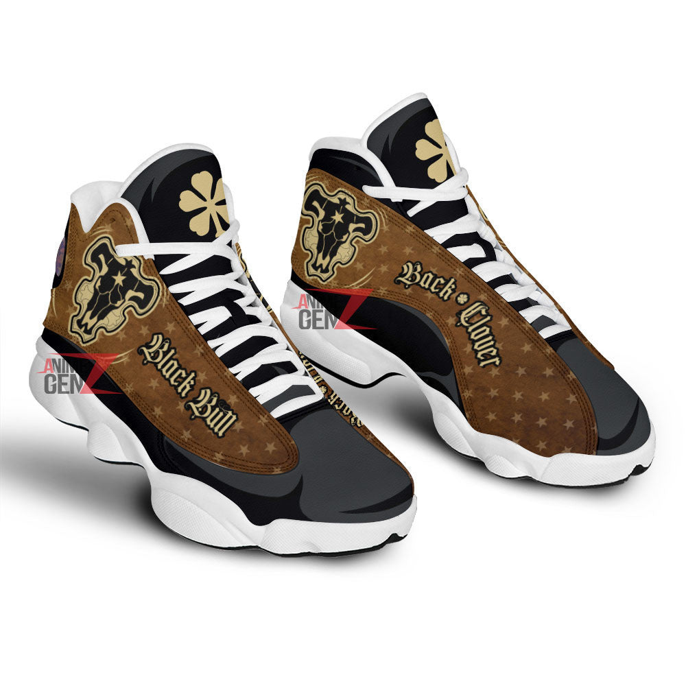 Back Clover Black Bull Air Jordan 13 Custom Anime Shoes