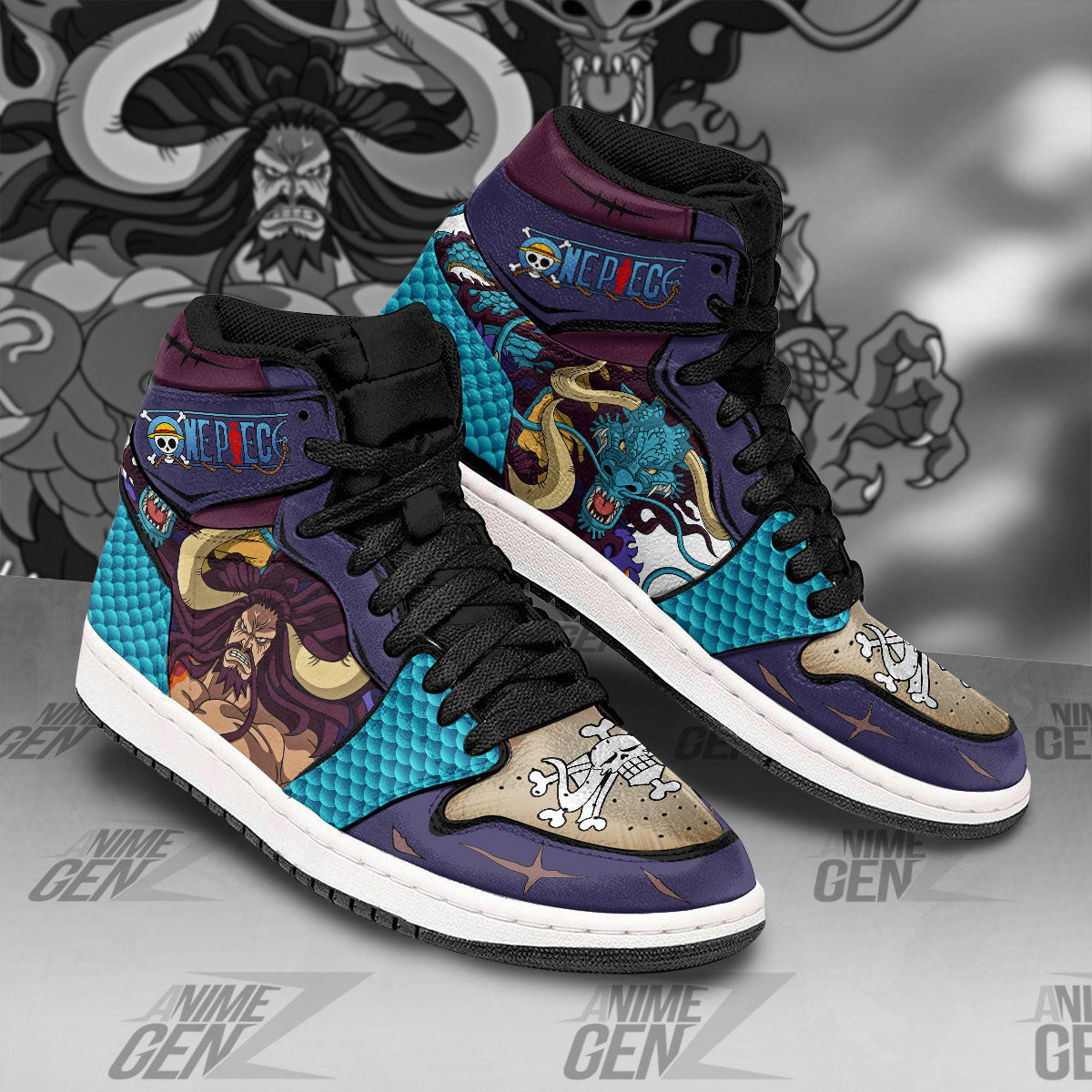 One Piece Kaido JD Sneakers Custom Anime Shoes