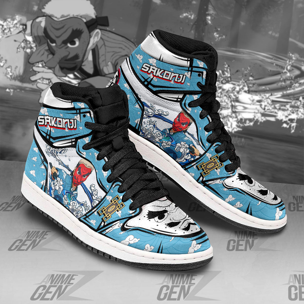 Demon Slayer JD Sneakers Urokodaki Sakonji Custom Anime Shoes