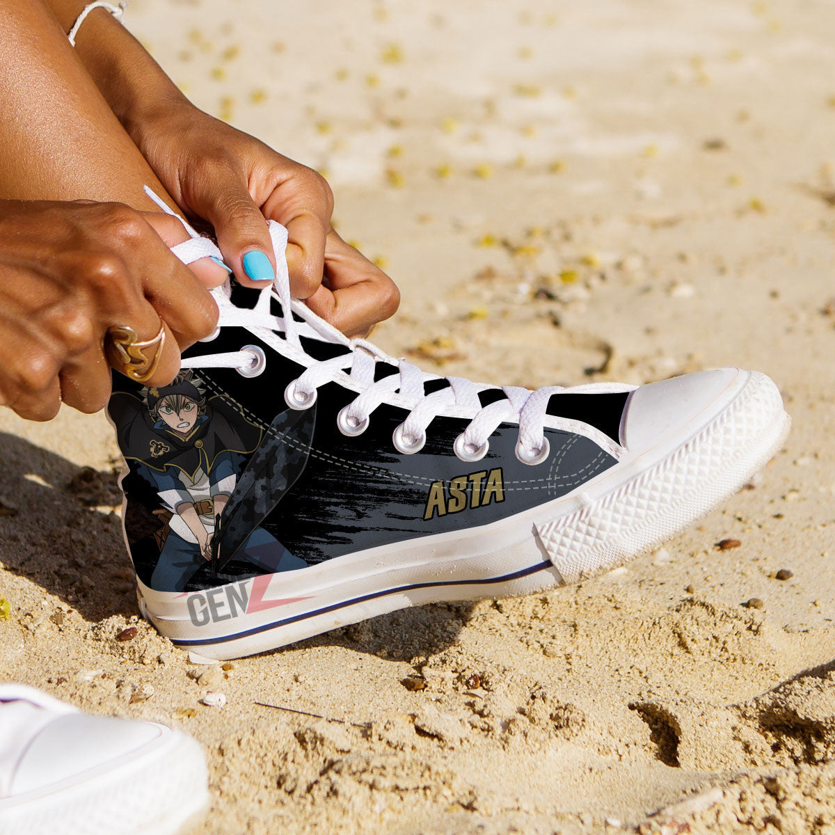 Asta Black Bull High Top Shoes Custom Anime Sneakers