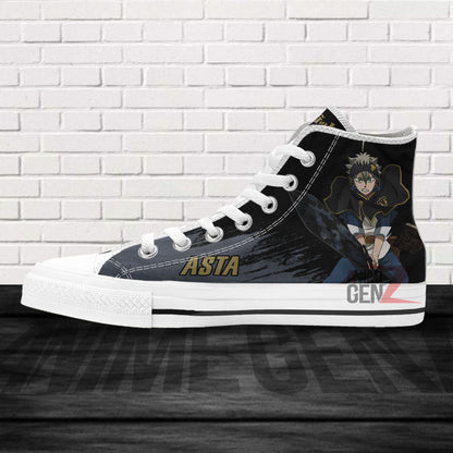 Asta Black Bull High Top Shoes Custom Anime Sneakers