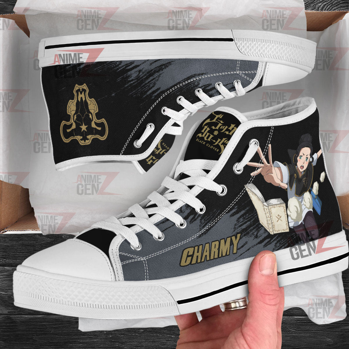 Black Clover Charmy Black Bull High Top Shoes Custom Anime Sneakers