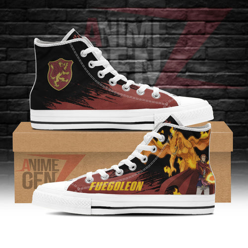 Black Clover Fuegoleon Vermillion High Top Shoes Custom Anime Sneakers