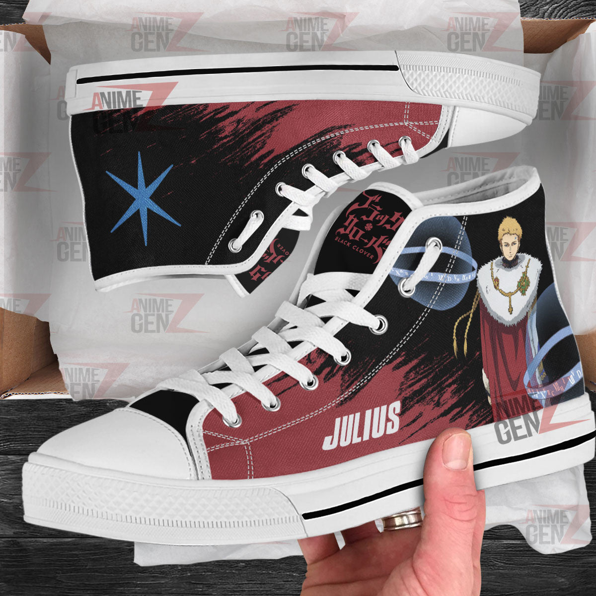 Black Clover Julius Novachrono High Top Shoes Custom Anime Sneakers