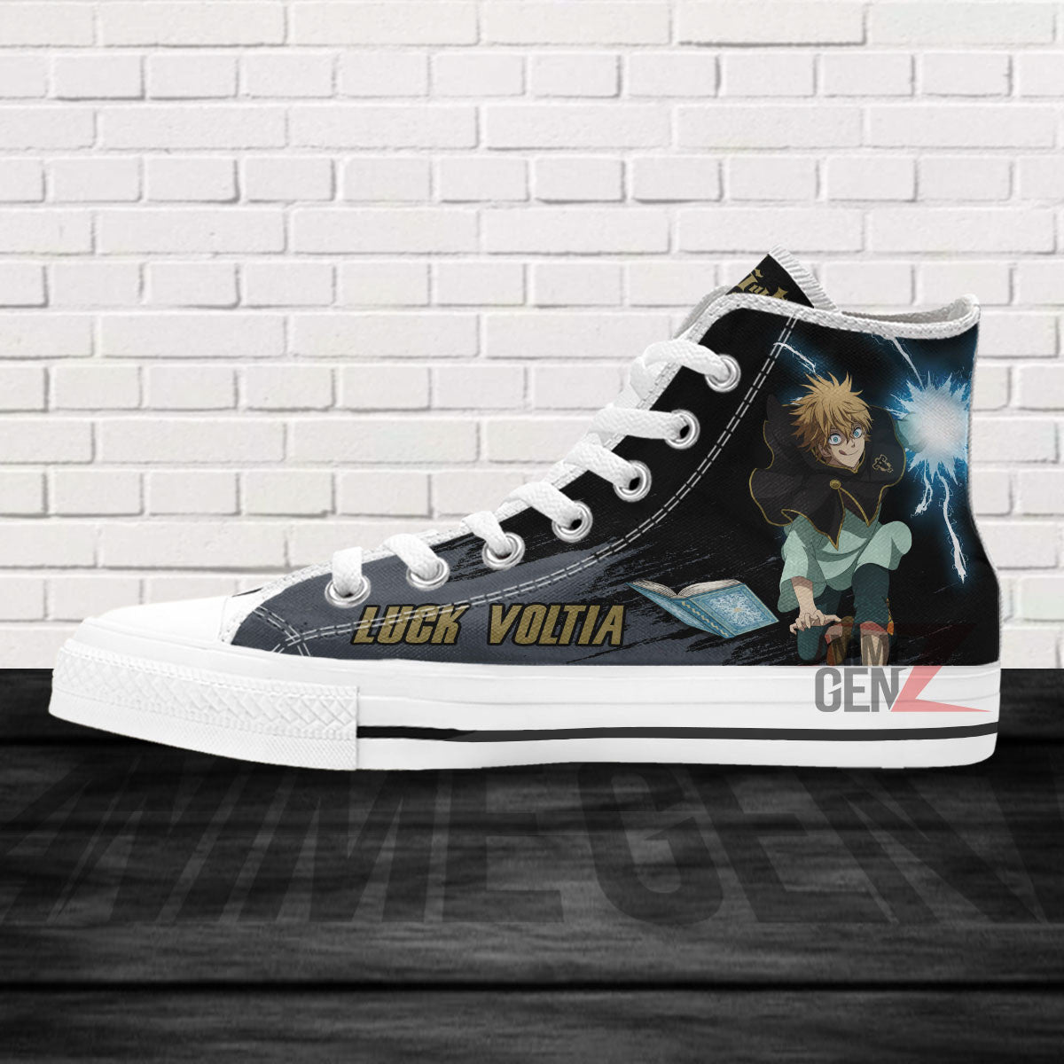 Black Clover Luck Voltia Black Bull High Top Shoes Custom Anime Sneakers