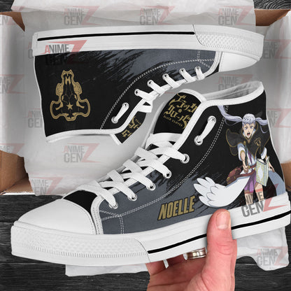 Black Clover Noelle Silva Black Bull High Top Shoes Custom Anime Sneakers