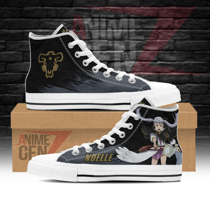Black Clover Noelle Silva Black Bull High Top Shoes Custom Anime Sneakers