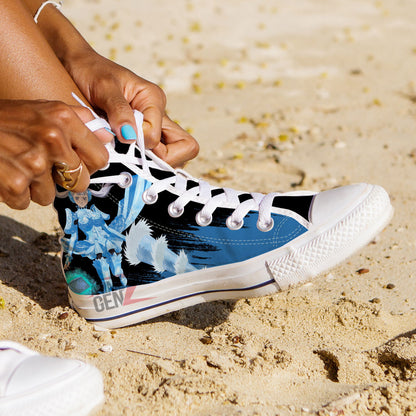 Black Clover Noelle Silva Black Bull High Top Shoes Custom Anime Sneakers