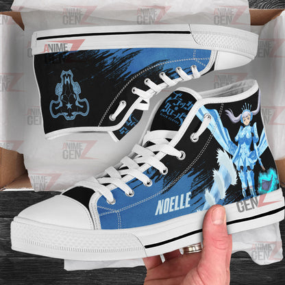 Black Clover Noelle Silva Black Bull High Top Shoes Custom Anime Sneakers