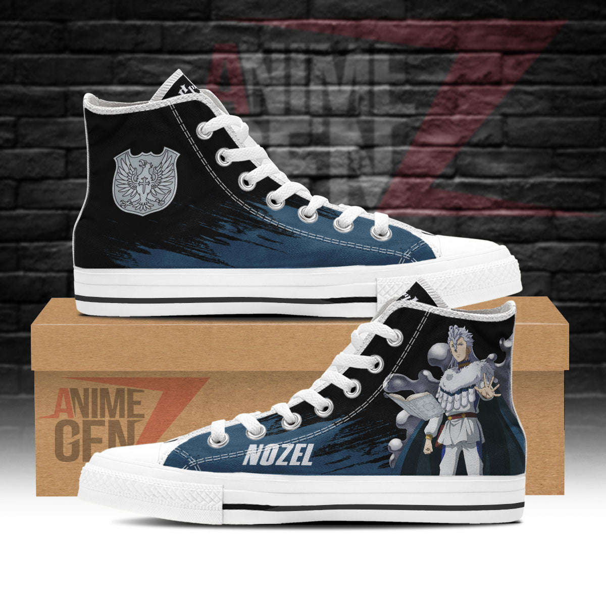 Black Clover Nozel Silva High Top Shoes Custom Anime Shoes