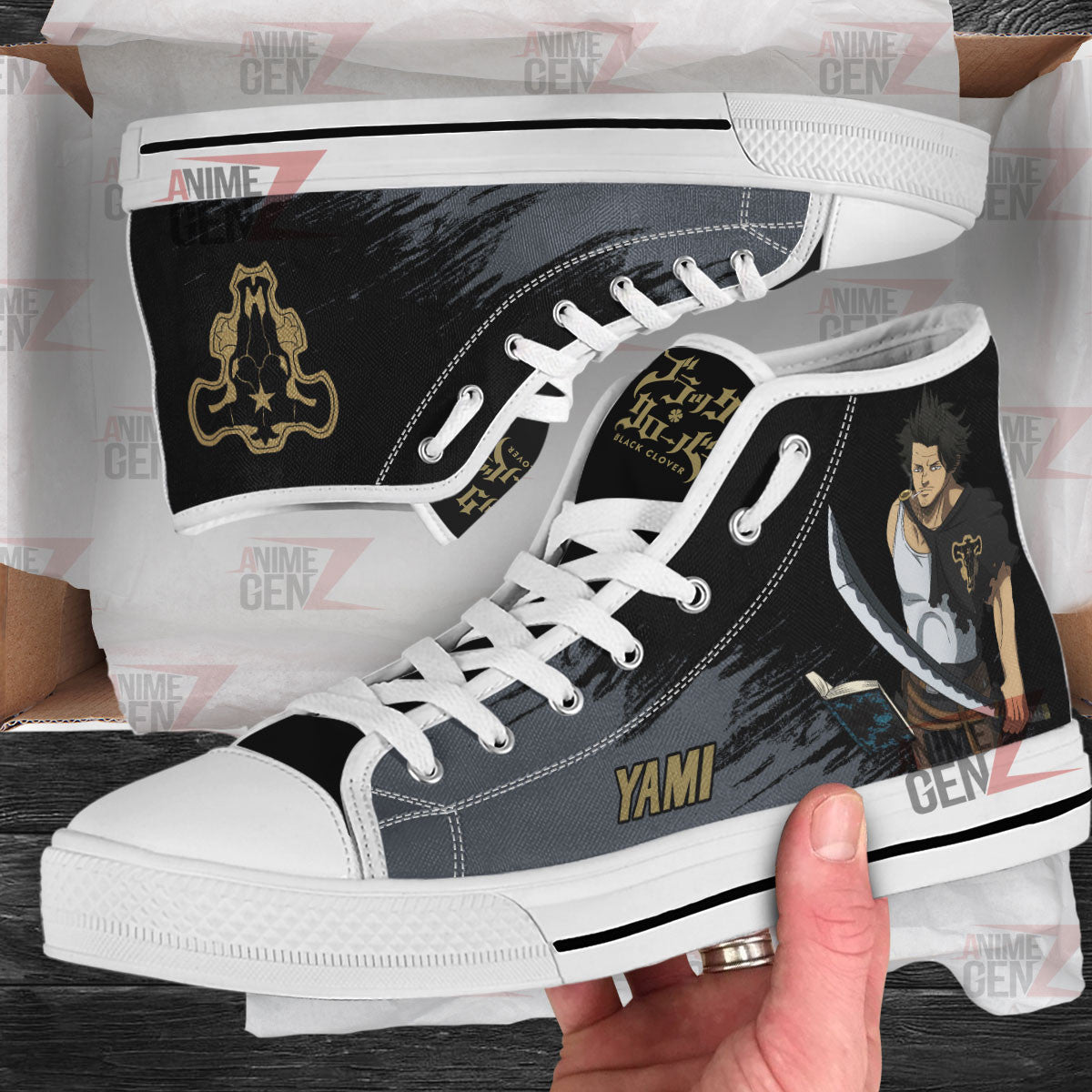 Black Clover Yami Black Bull High Top Shoes Custom Anime Sneakers
