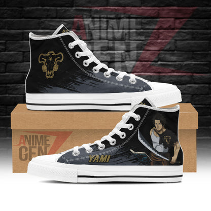 Black Clover Yami Black Bull High Top Shoes Custom Anime Sneakers