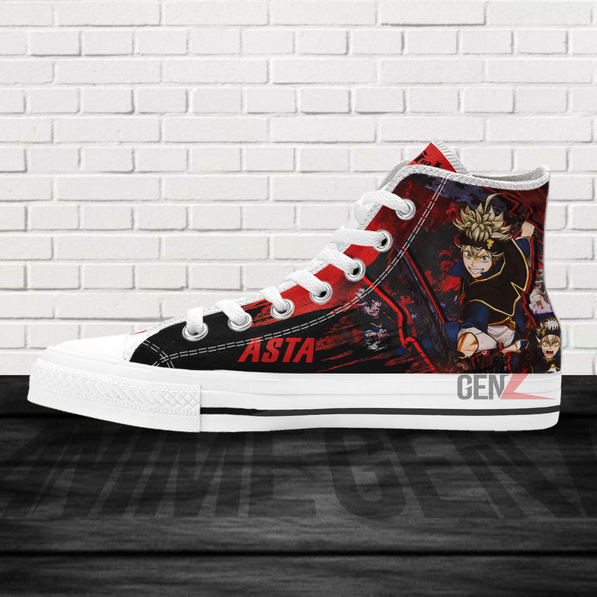 Black Clover Asta High Top Shoes Custom Anime Sneakers