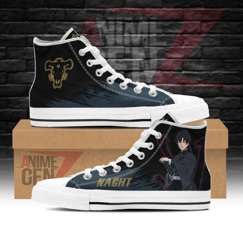 Black Clover Nacht Faust Black Bull High Top Shoes Custom Anime Sneakers