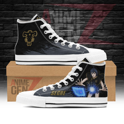 Black Clover Secre Swallowtail Black Bull High Top Shoes Custom Anime Sneakers