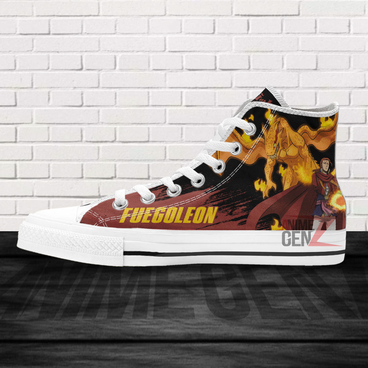 Black Clover Fuegoleon Vermillion High Top Shoes Custom Anime Sneakers