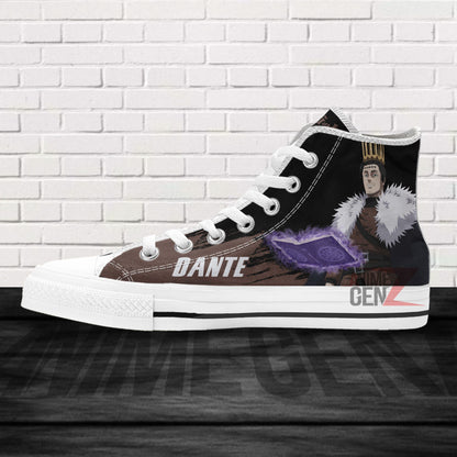 Black Clover Dante Zogratis High Top Shoes Custom Anime Sneakers