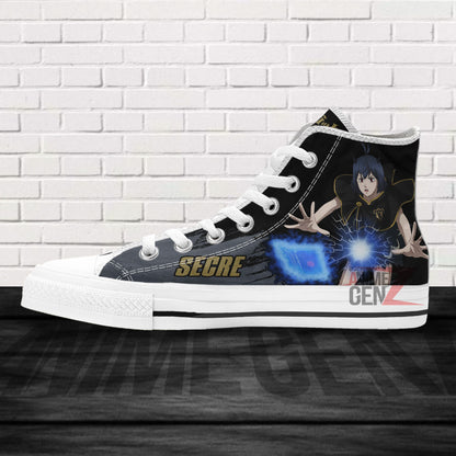 Black Clover Secre Swallowtail Black Bull High Top Shoes Custom Anime Sneakers
