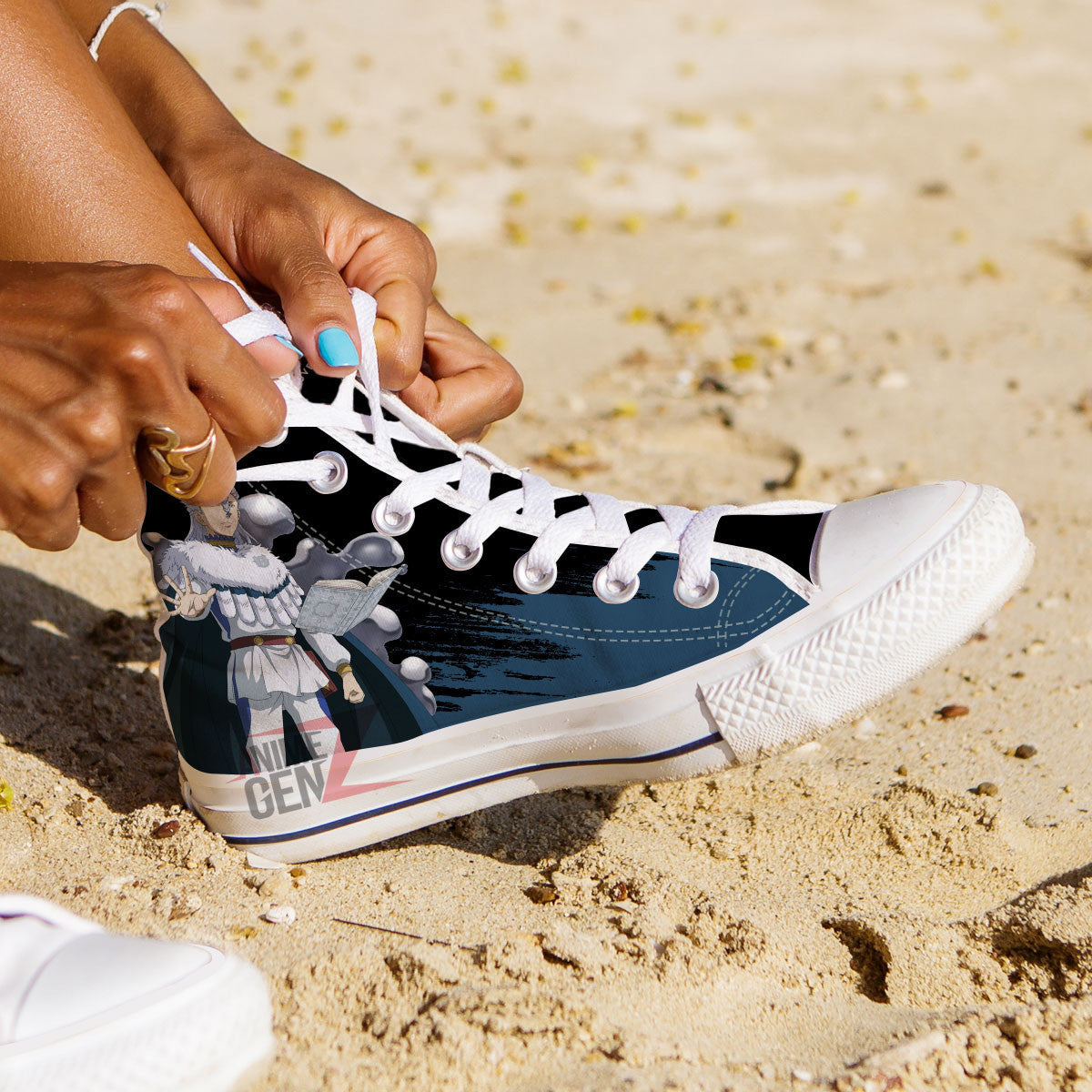 Black Clover Nozel Silva High Top Shoes Custom Anime Shoes