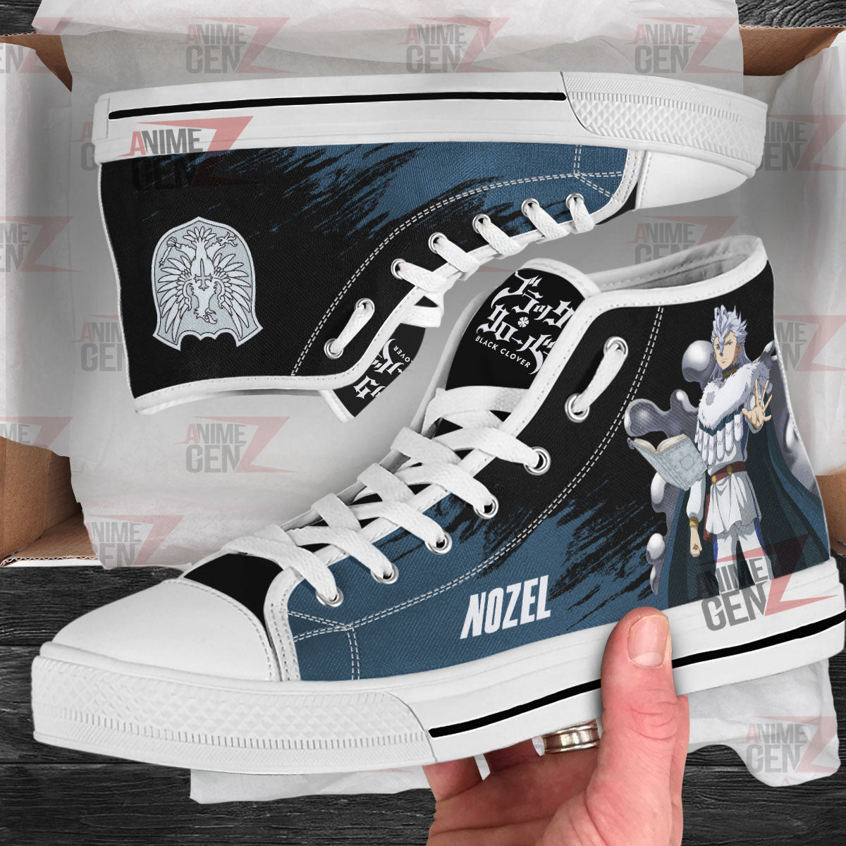 Black Clover Nozel Silva High Top Shoes Custom Anime Shoes