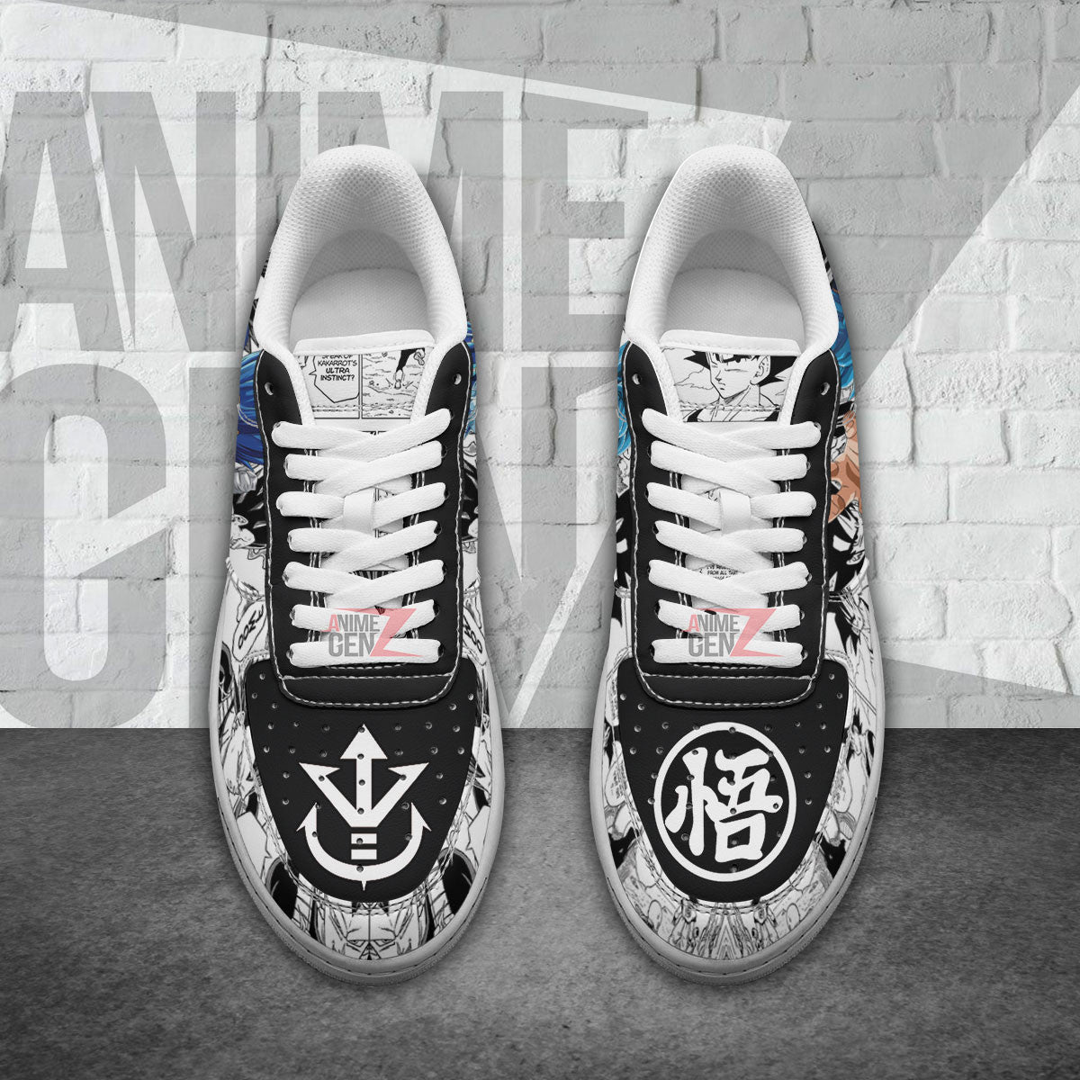 Dragon Ball Goku Vegeta Blue Sneakers Air Sneakers Custom Anime Shoes