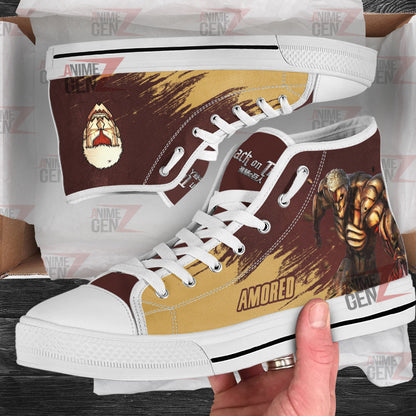 Attack On Titan Amored Titan High Top Shoes Custom Anime Sneakers