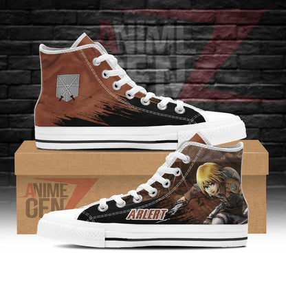 Attack On Titan Armin Arlert High Top Shoes Custom Anime Sneakers